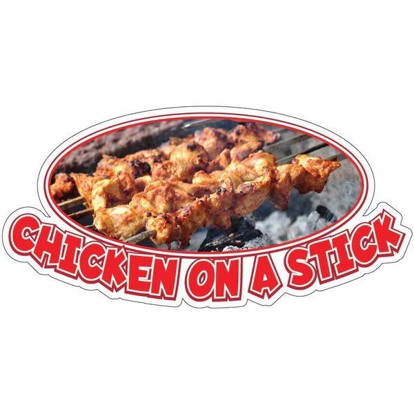 Chicken On A Stick Decal Concession Stand Food Truck Sticker, 8